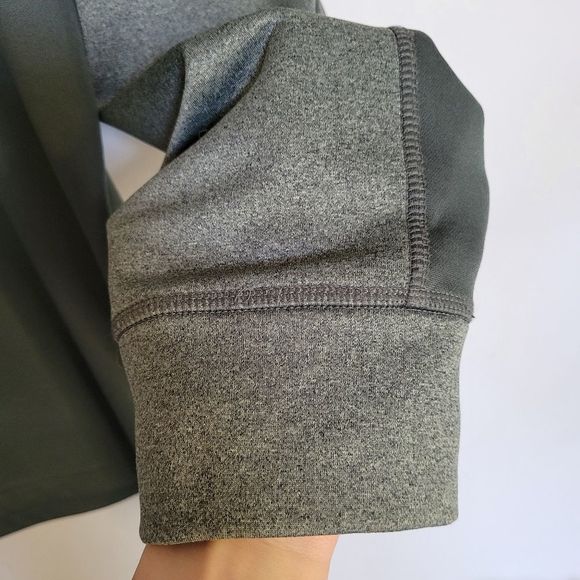 Reebok Playwarm Men's Large 1/4 Zip Lightweight Sweatshirt Pullover Gray Green - Picture 10 of 16